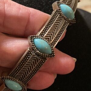 Vintage turquoise silver turquoise chocker necklace